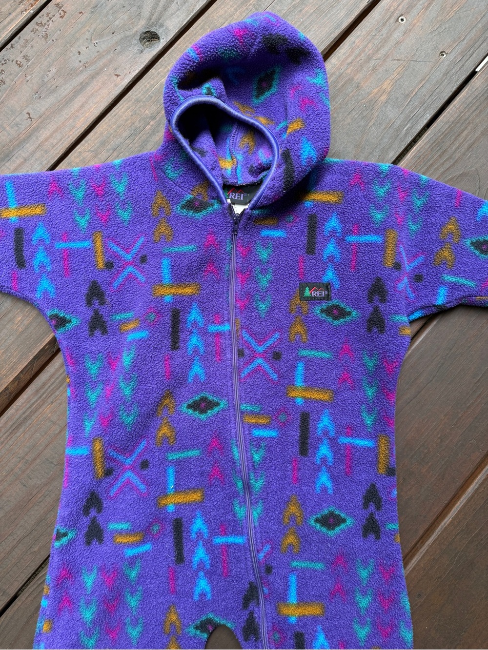 REI - Vintage Fleece Hooded One Piece - Picture 2 of 5